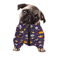 Halloween Eyeball Pattern Print Dog Zip Up Jacket