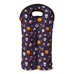 Halloween Eyeball Pattern Print Double Neoprene Wine Tote