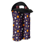 Halloween Eyeball Pattern Print Double Neoprene Wine Tote