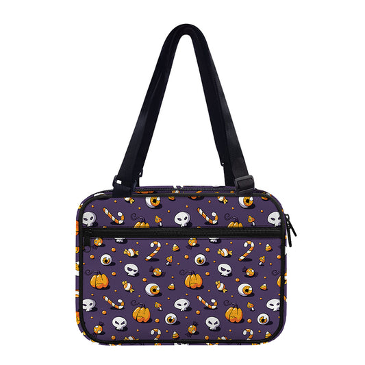 Halloween Eyeball Pattern Print Double Strap Bible Bag