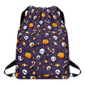 Halloween Eyeball Pattern Print Drawstring Backpack