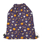 Halloween Eyeball Pattern Print Drawstring Bag