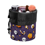 Halloween Eyeball Pattern Print Drawstring Makeup Bag