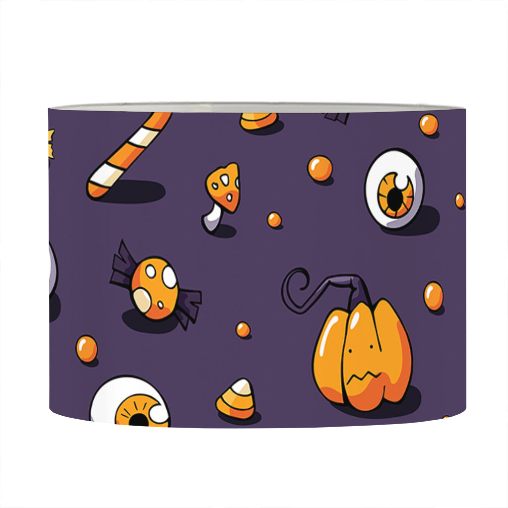 Halloween Eyeball Pattern Print Drum Lamp Shade