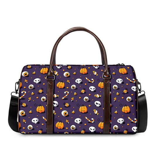 Halloween Eyeball Pattern Print Duffle Bag