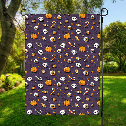 Halloween Eyeball Pattern Print Garden Flag