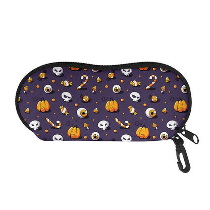 Halloween Eyeball Pattern Print Glasses Case