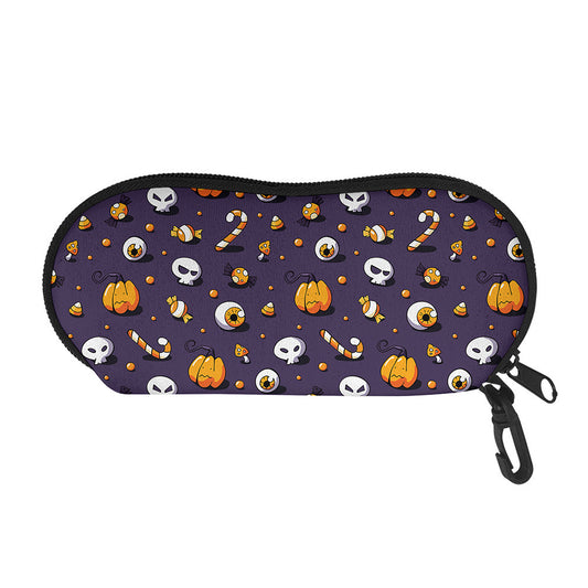 Halloween Eyeball Pattern Print Glasses Case