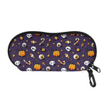 Halloween Eyeball Pattern Print Glasses Case