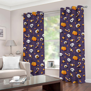 Halloween Eyeball Pattern Print Grommet Curtains