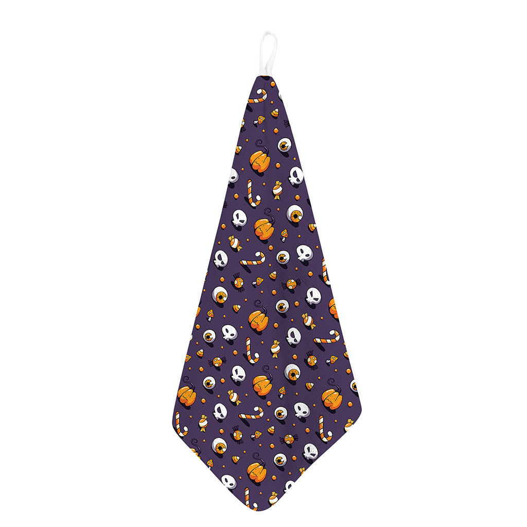 Halloween Eyeball Pattern Print Hand Towel