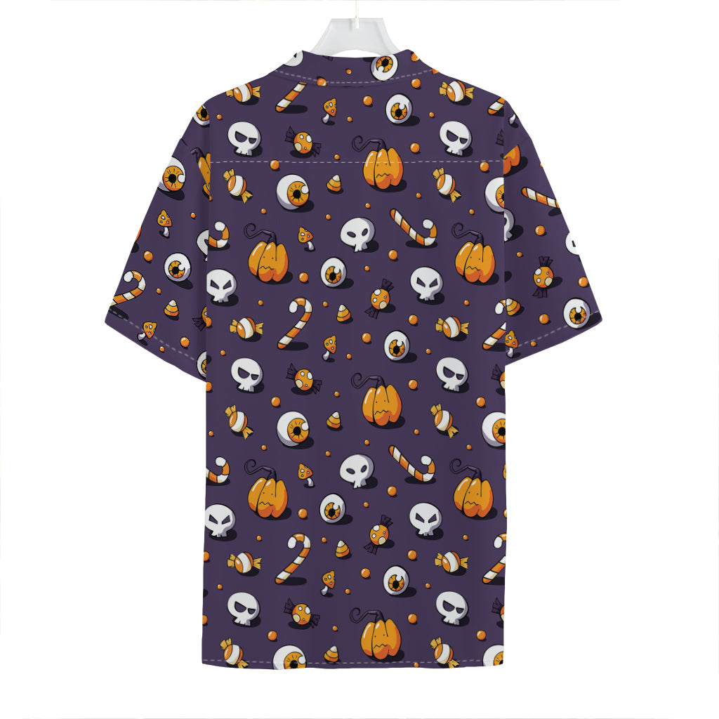Halloween Eyeball Pattern Print Hawaiian Shirt