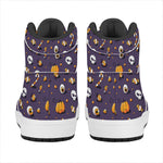 Halloween Eyeball Pattern Print High Top Leather Sneakers