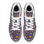 Halloween Eyeball Pattern Print High Top Leather Sneakers
