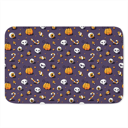 Halloween Eyeball Pattern Print Indoor Door Mat