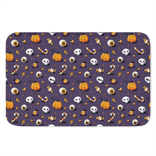 Halloween Eyeball Pattern Print Indoor Door Mat