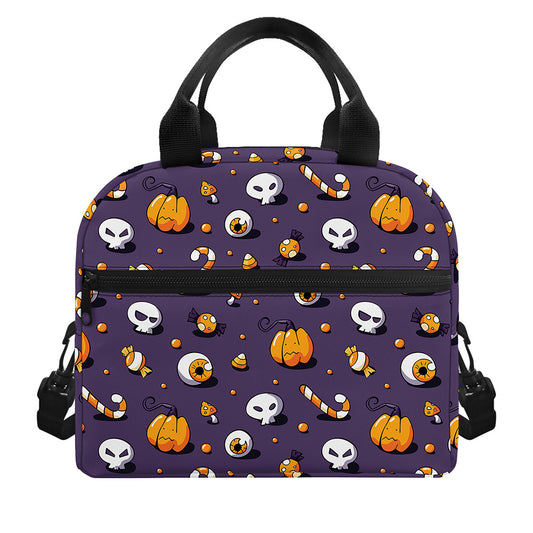 Halloween Eyeball Pattern Print Insulated Lunch Bag