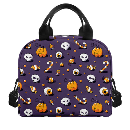 Halloween Eyeball Pattern Print Insulated Lunch Bag