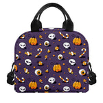 Halloween Eyeball Pattern Print Insulated Lunch Bag