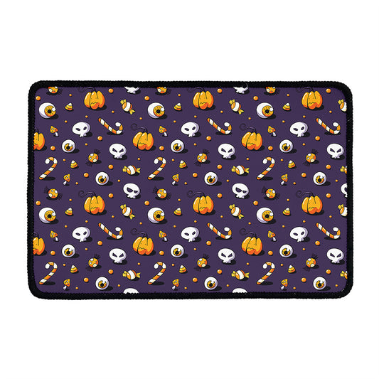 Halloween Eyeball Pattern Print Kitchen Mat