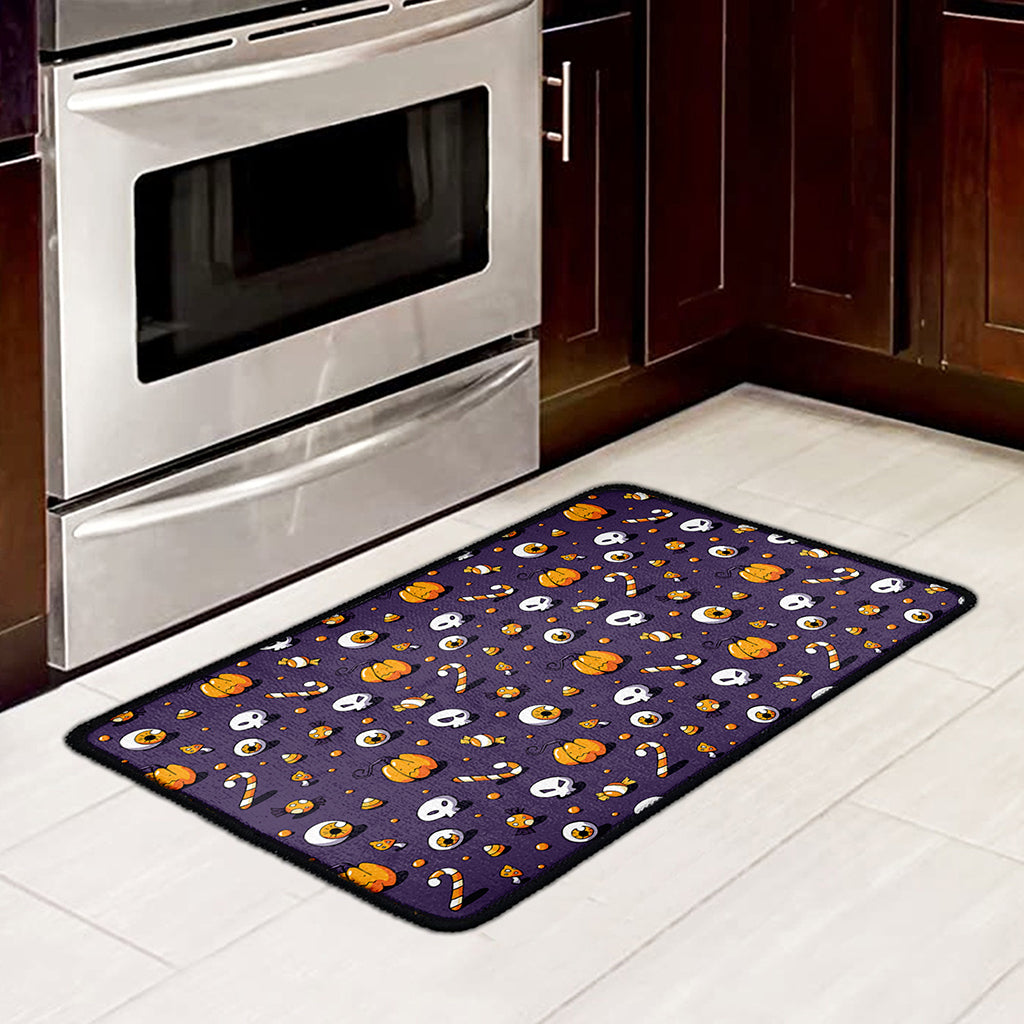 Halloween Eyeball Pattern Print Kitchen Mat