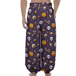 Halloween Eyeball Pattern Print Lantern Pants