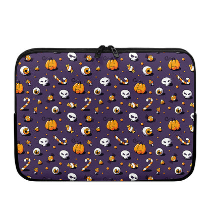 Halloween Eyeball Pattern Print Laptop Sleeve