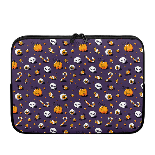 Halloween Eyeball Pattern Print Laptop Sleeve