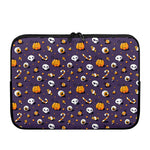 Halloween Eyeball Pattern Print Laptop Sleeve