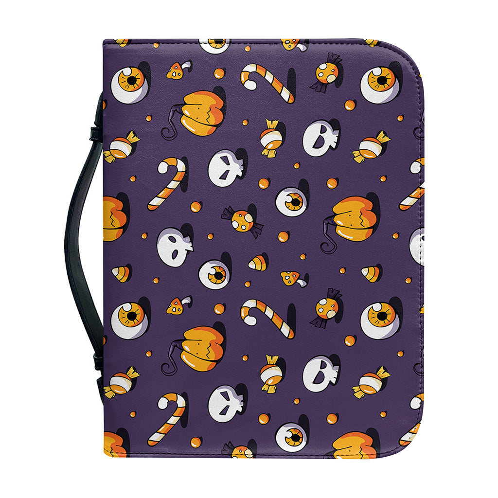 Halloween Eyeball Pattern Print Leather Bible Cover