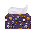 Halloween Eyeball Pattern Print Leather Tissue Box Cover