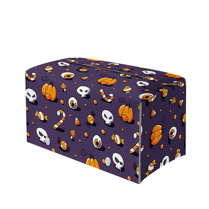 Halloween Eyeball Pattern Print Leather Tissue Box Cover