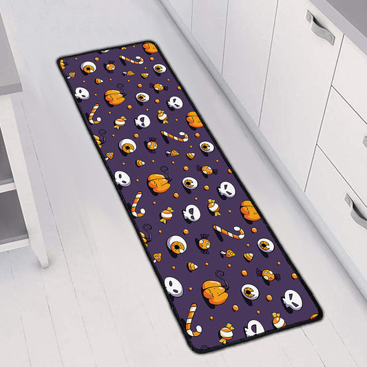 Halloween Eyeball Pattern Print Long Kitchen Mat