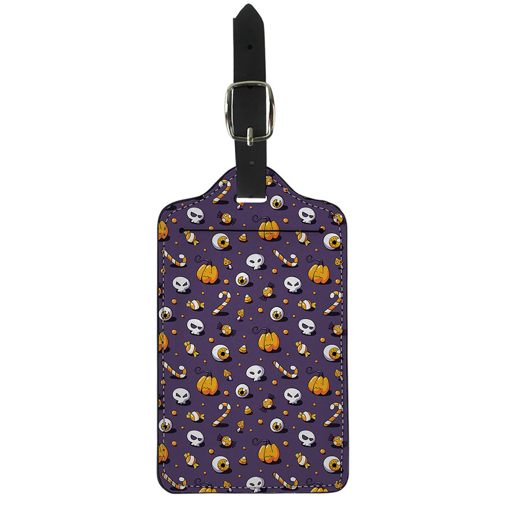 Halloween Eyeball Pattern Print Luggage Tag