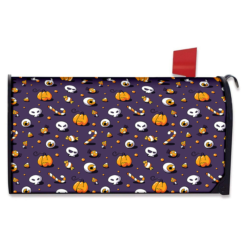 Halloween Eyeball Pattern Print Mailbox Cover