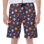 Halloween Eyeball Pattern Print Men's Beach Shorts