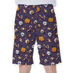Halloween Eyeball Pattern Print Men's Beach Shorts