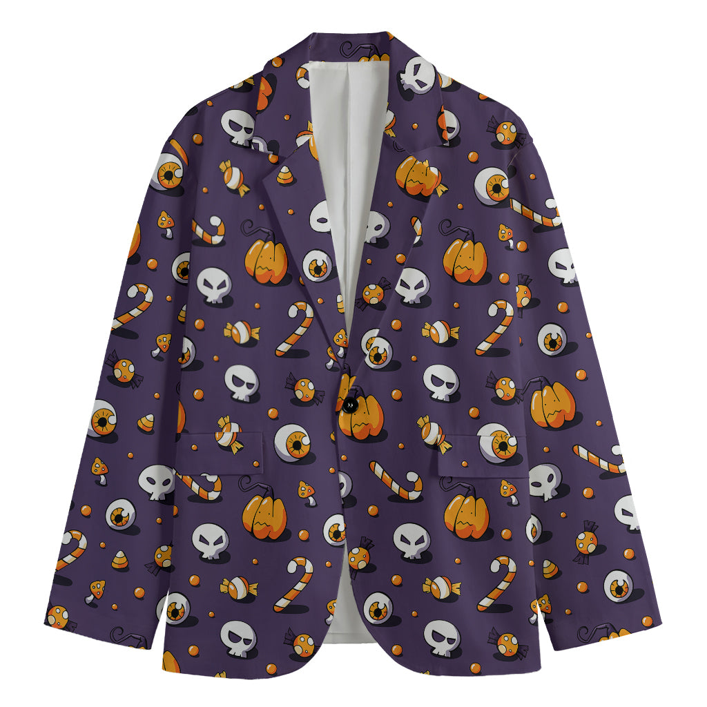 Halloween Eyeball Pattern Print Men's Blazer