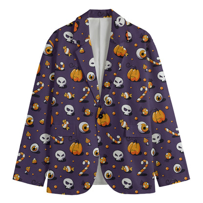 Halloween Eyeball Pattern Print Men's Blazer