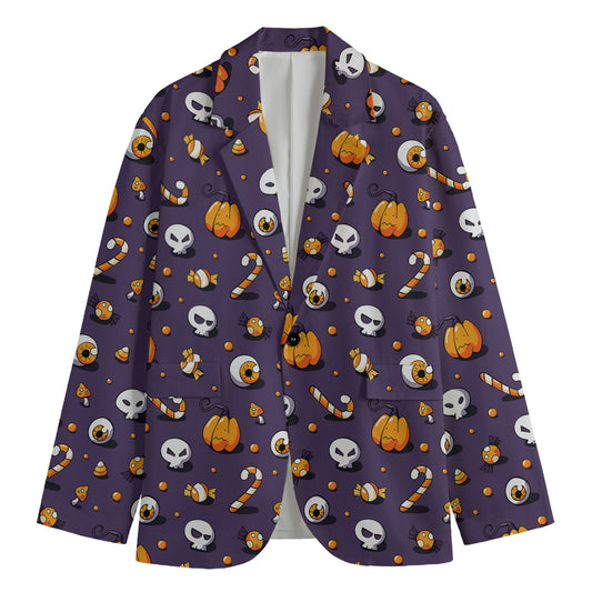 Halloween Eyeball Pattern Print Men's Blazer