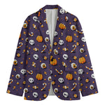 Halloween Eyeball Pattern Print Men's Blazer