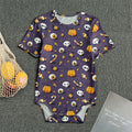 Halloween Eyeball Pattern Print Men's Bodysuit