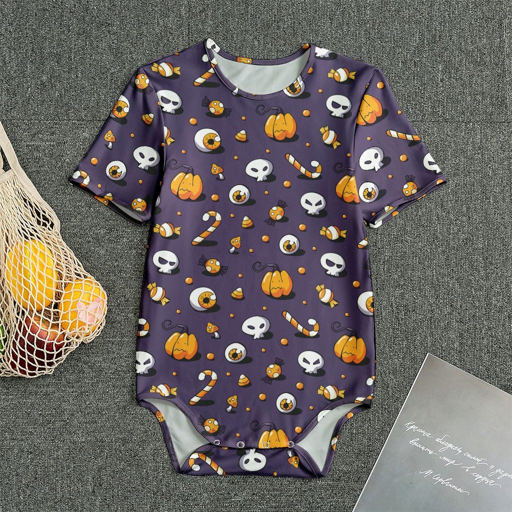 Halloween Eyeball Pattern Print Men's Bodysuit