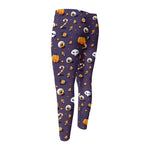 Halloween Eyeball Pattern Print Men's Compression Pants