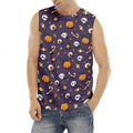 Halloween Eyeball Pattern Print Men's Fitness Tank Top