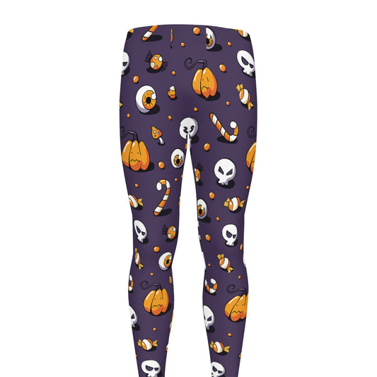 Halloween Eyeball Pattern Print Men's leggings