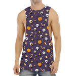 Halloween Eyeball Pattern Print Men's Muscle Tank Top