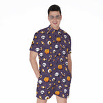 Halloween Eyeball Pattern Print Men's Rompers