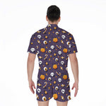 Halloween Eyeball Pattern Print Men's Rompers