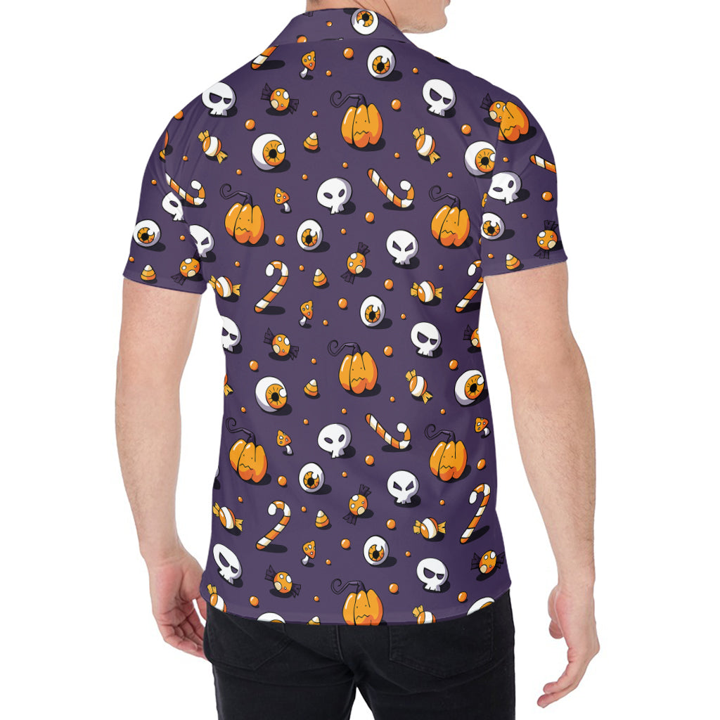 Halloween Eyeball Pattern Print Men's Shirt